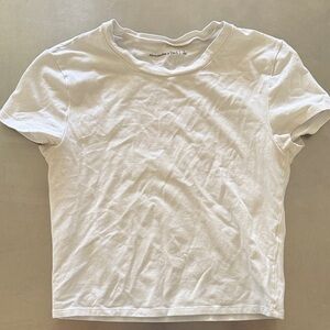 Abercrombie & Fitch White Short Sleeve Crew Tee